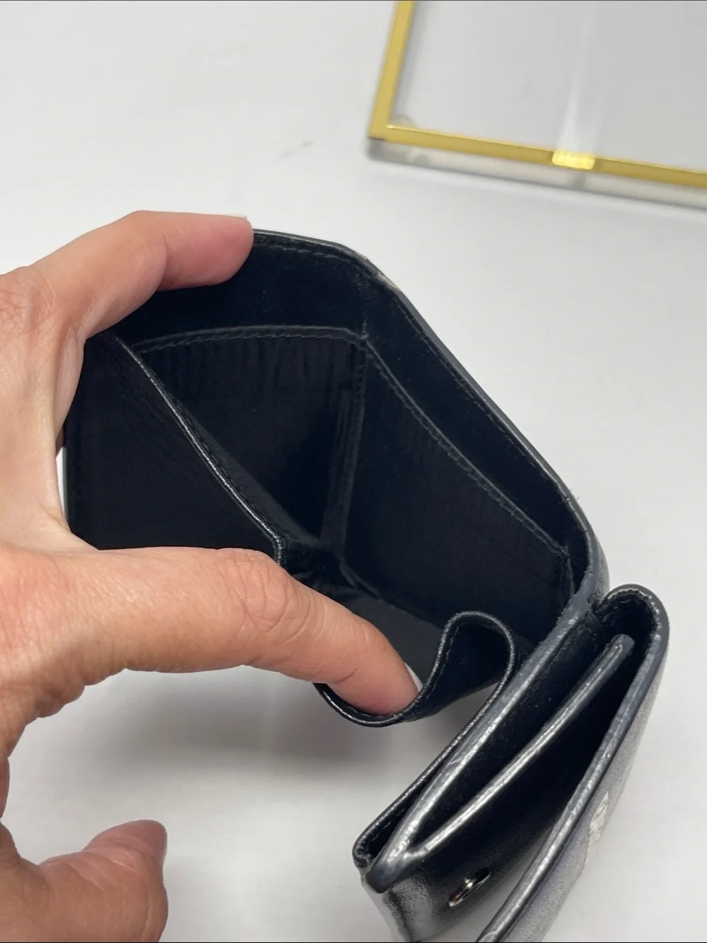 Balenciaga compact leather
